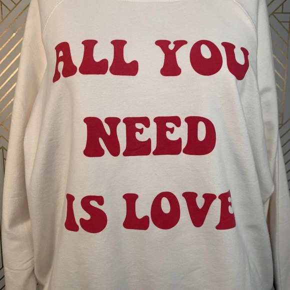 Wildfox All You‎ Need Is Love Sommers Sweatshirt - Picture 3 of 13